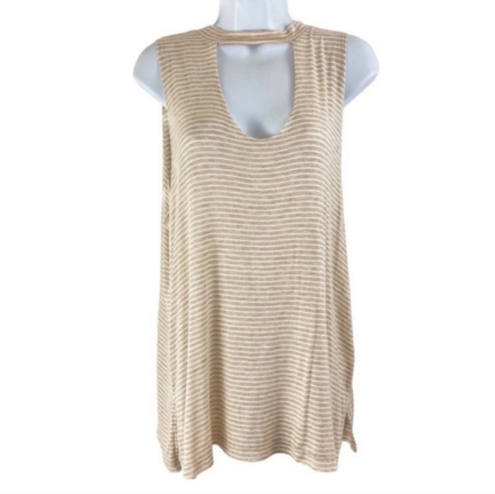 NWT Sage The Label Striped Keyhole Tunic Tank Size Medium - Picture 1 of 7